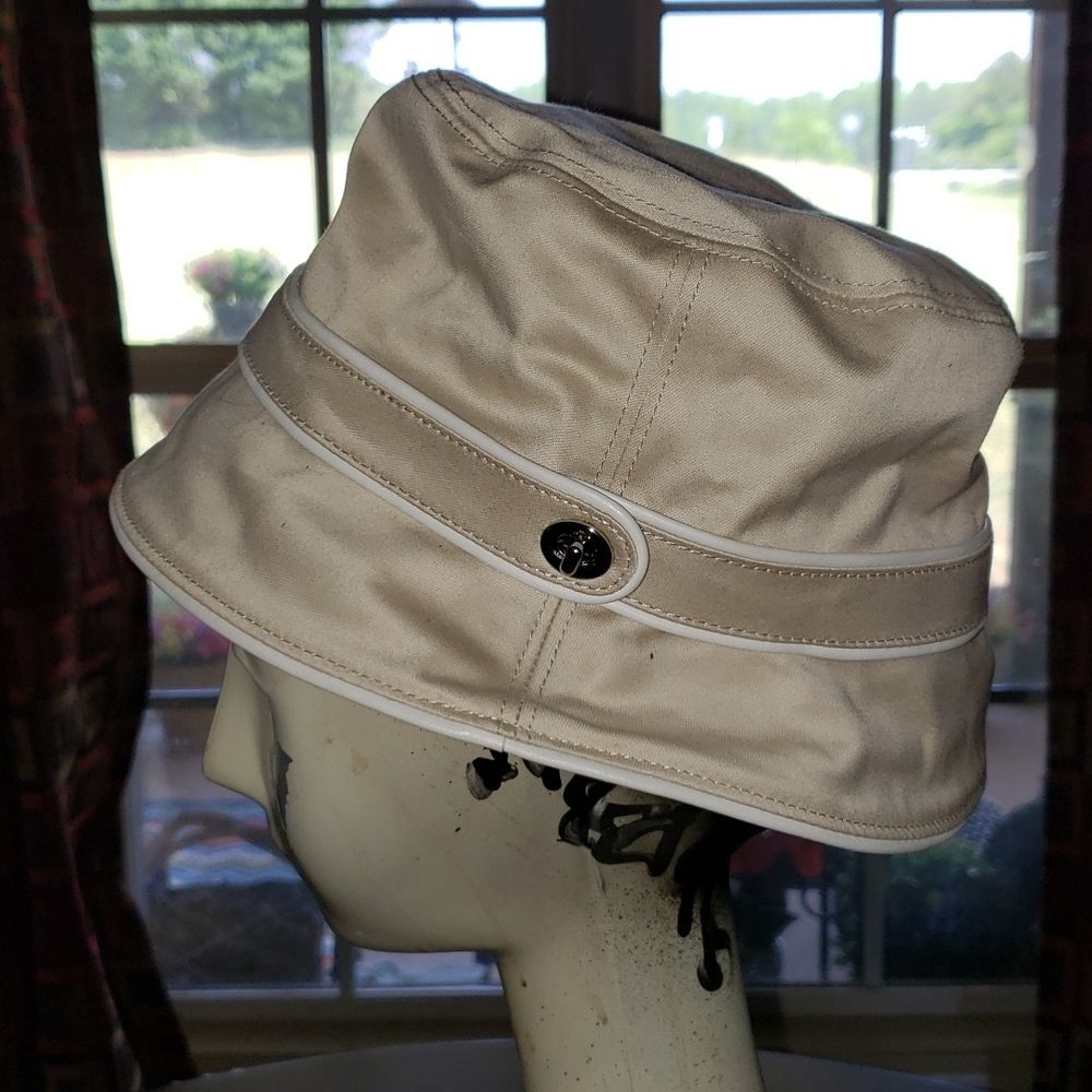 NWT Coach Leatherware Tan Bucket Hat - Rare